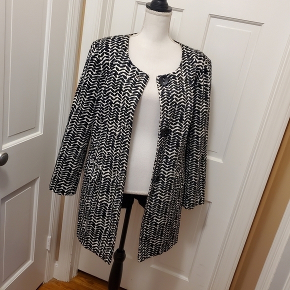 East 5th Black & White Outer Coat Size XL - Picture 6 of 11